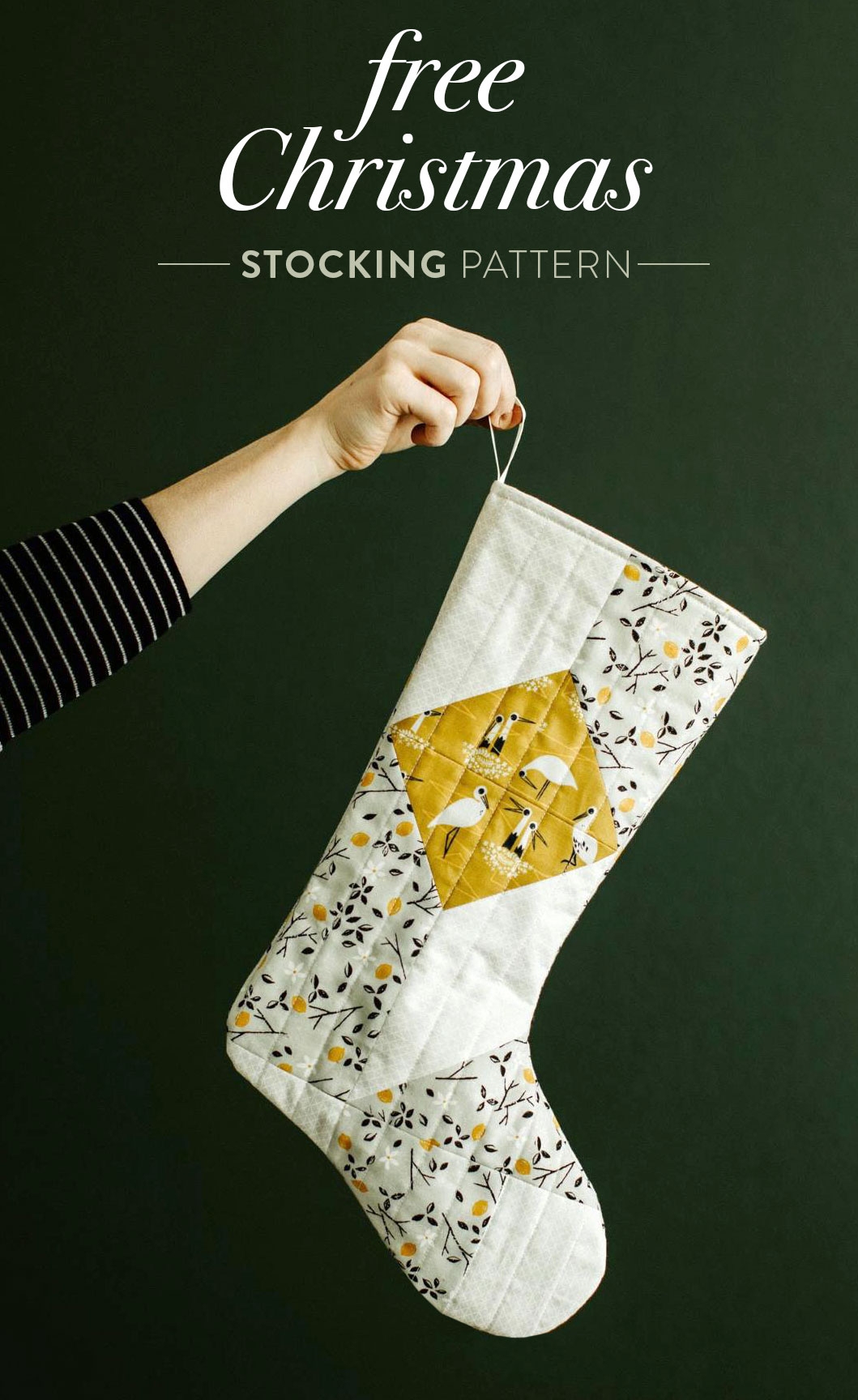 FREE Quilted Christmas Stocking Pattern Suzy Quilts