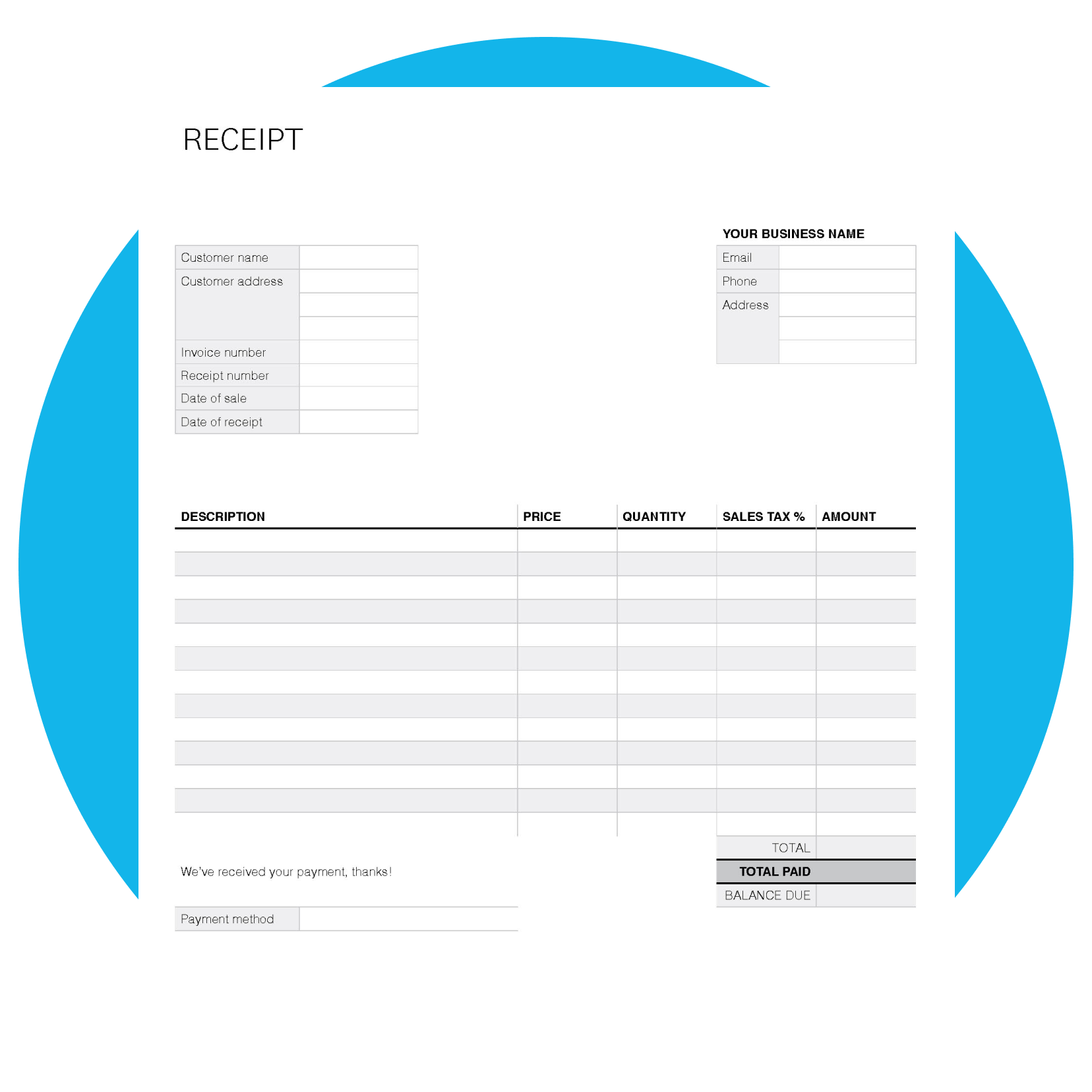 Printable Blank Receipt Templates Printable Blank Receipt Templates