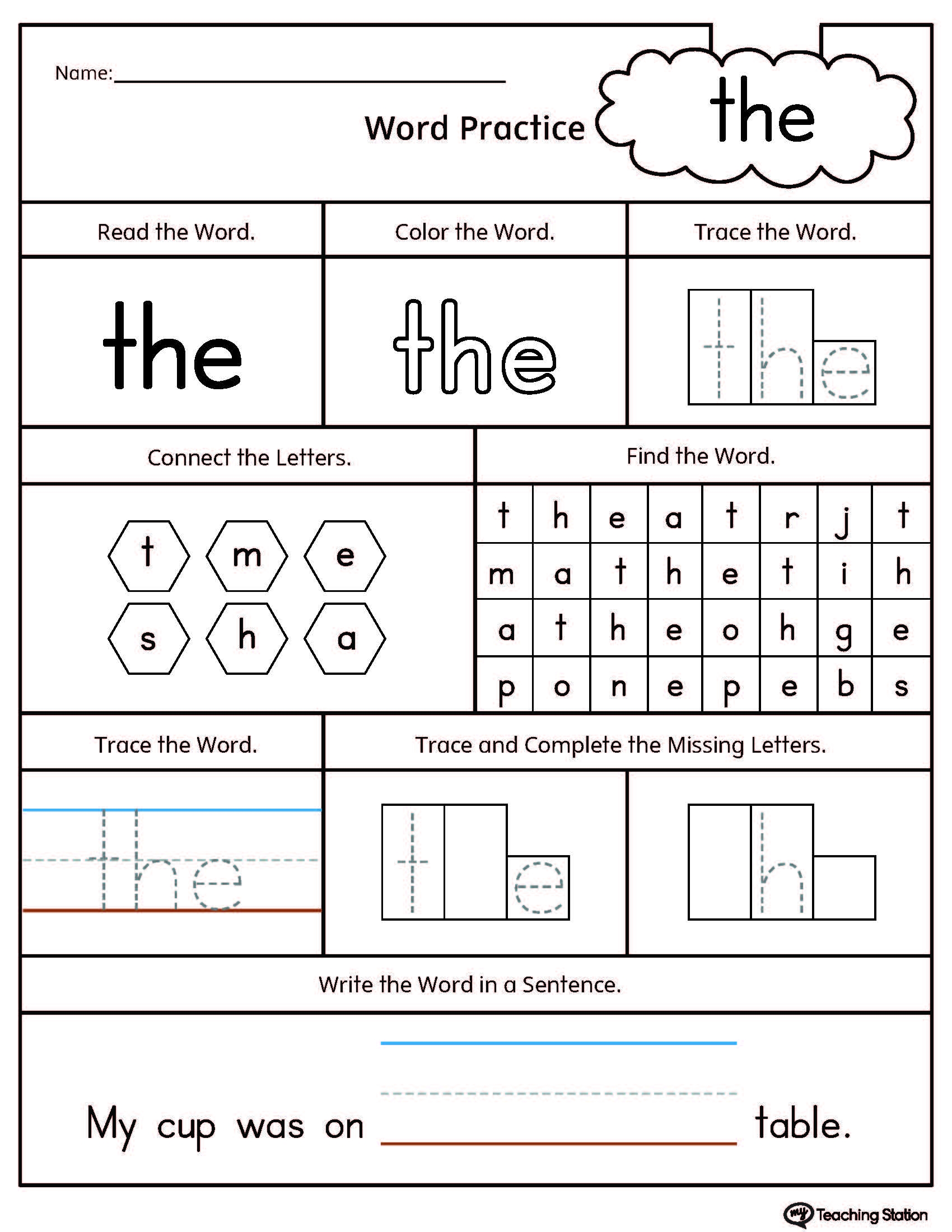 Sight Words Printable Free