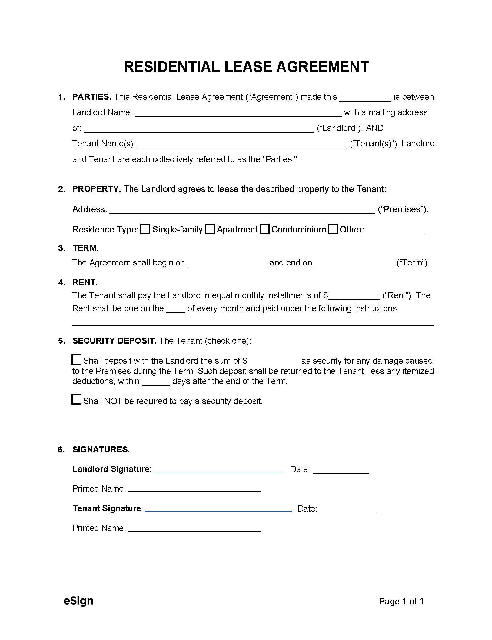 Free Printable Rental Application Template