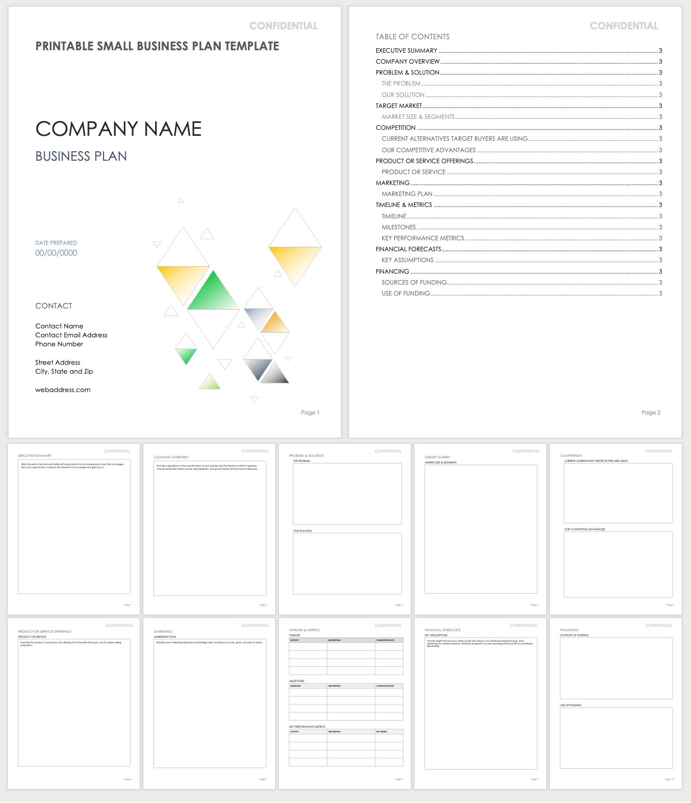 Printable Mini Stand Up Blank Template