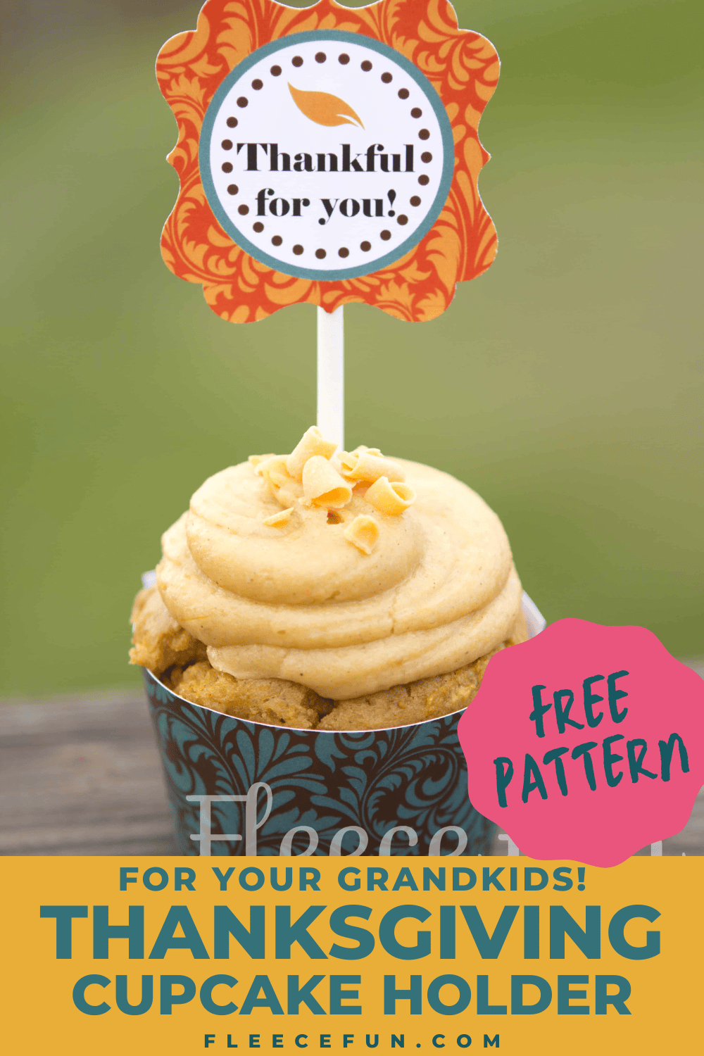 Free Thanksgiving Printable Cupcake Holder Fleece Fun