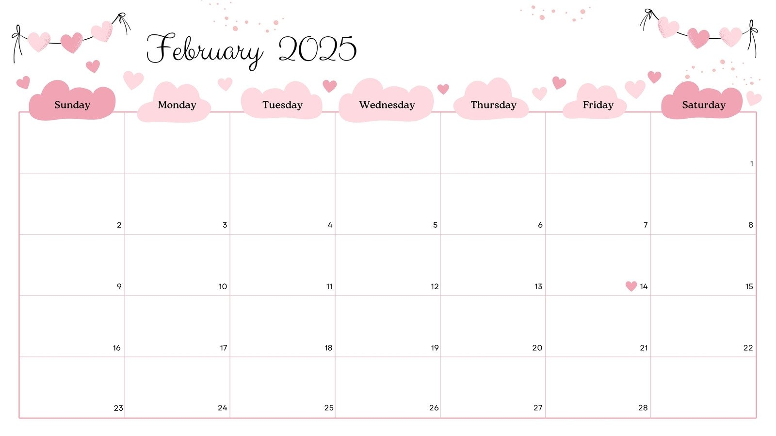 Free To Customize February 2025 Calendar Templates Canva Free To Customize February 2025 Calendar Templates Canva