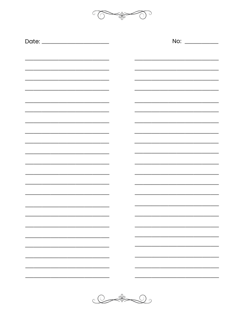 Free Two Column Lined Paper Template To Edit Online