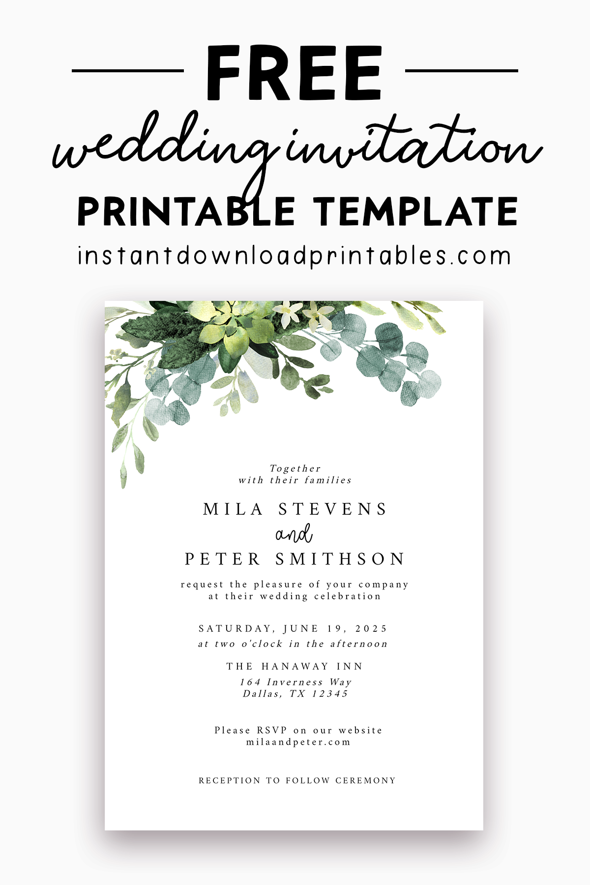 Free Printable Online Wedding Invitations Templates