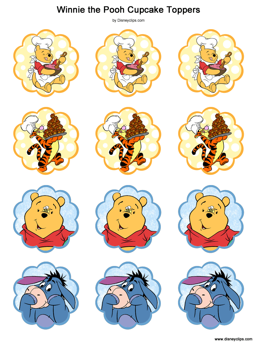 Free Winnie The Pooh Printable Crafts Invitations Notes Stickers 