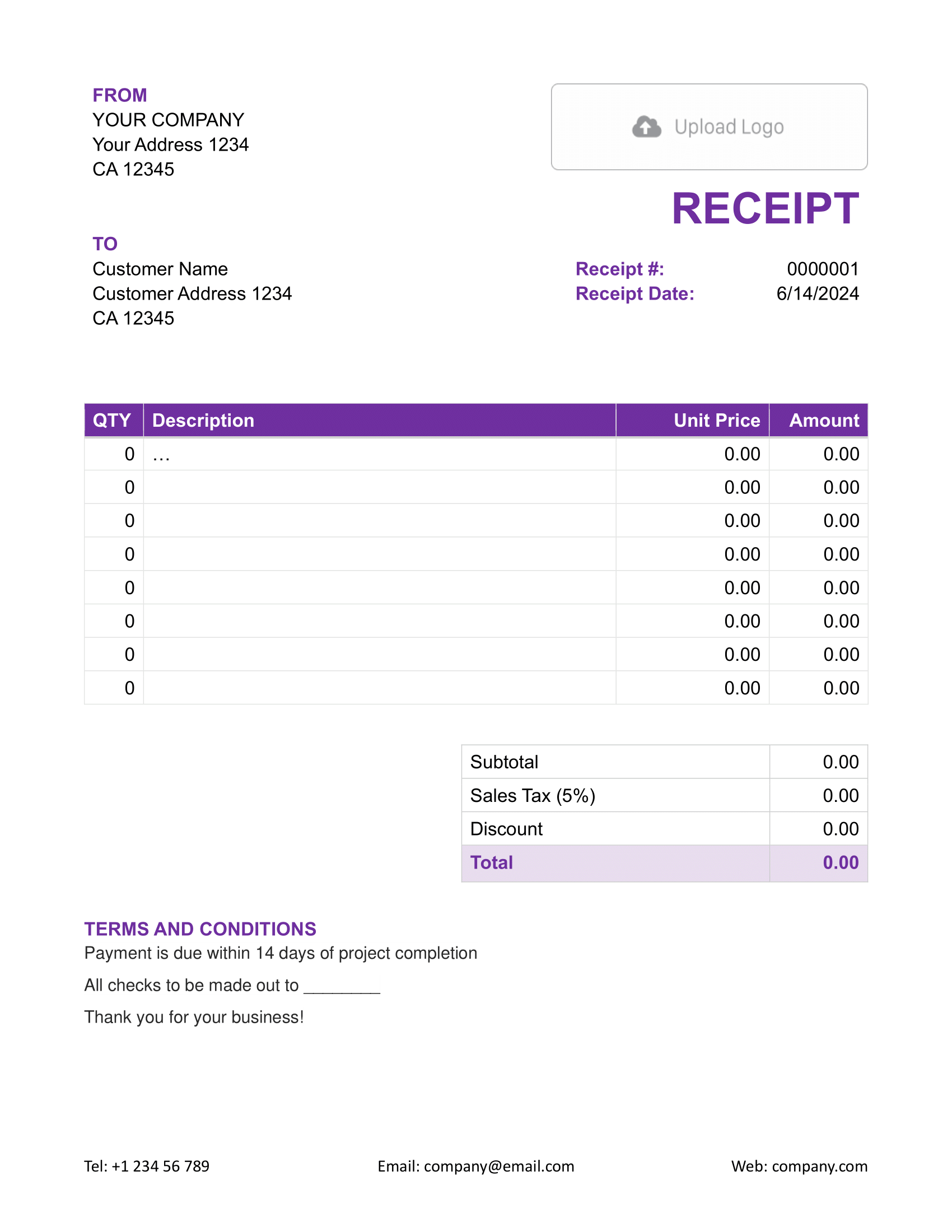 Free Word Receipt Template Docelf Free Word Receipt Template Docelf
