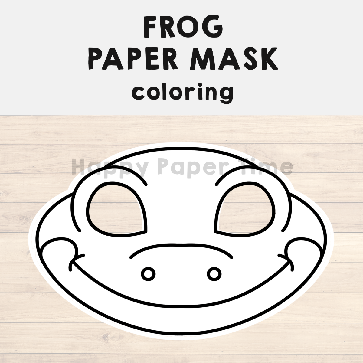 Frog Paper Mask Printable Pond Animal Coloring Craft Activity Costume Made By Teachers