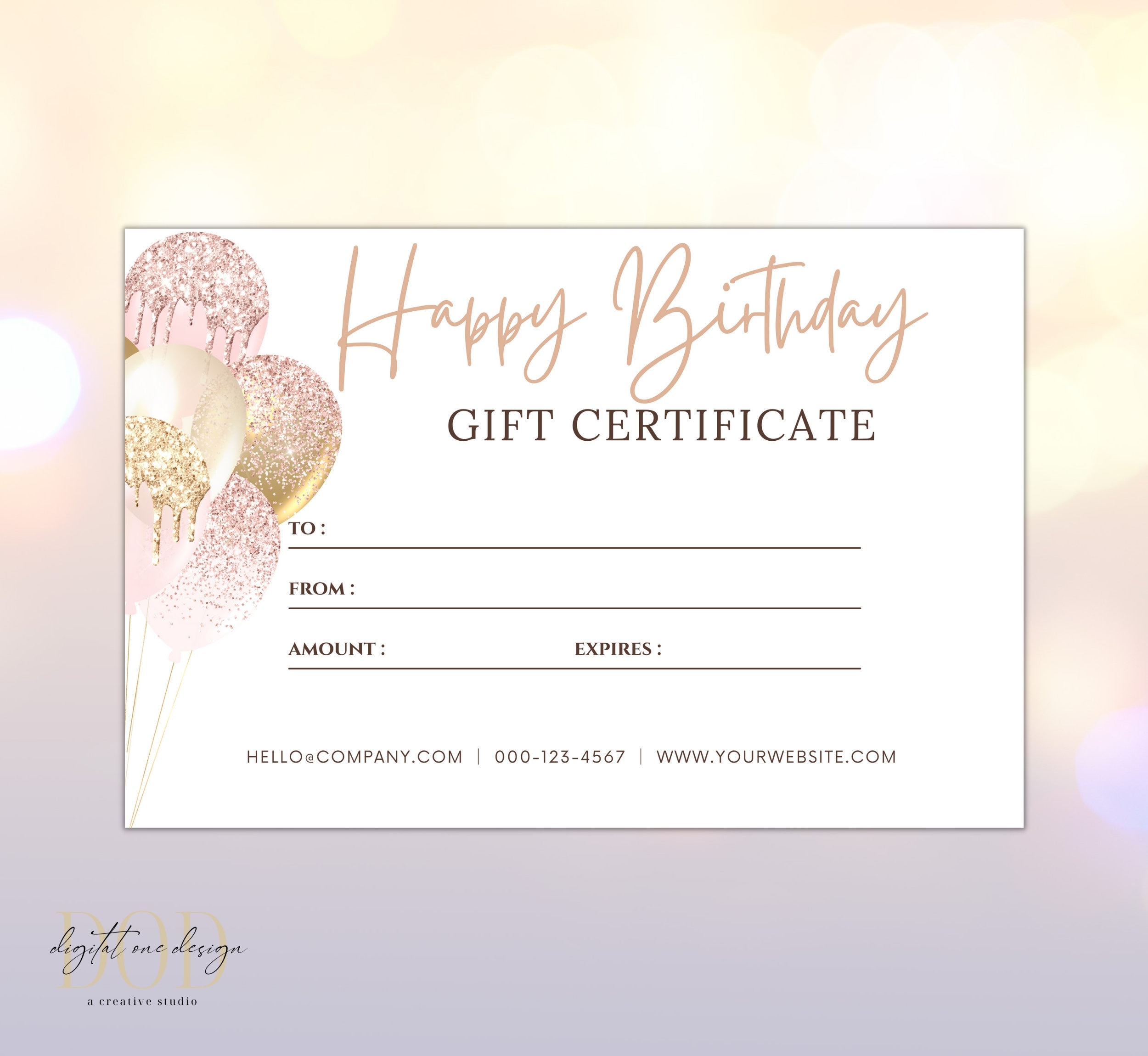 Gift Certificate Template Editable Printable Happy Birthday Gift Worksheets Library