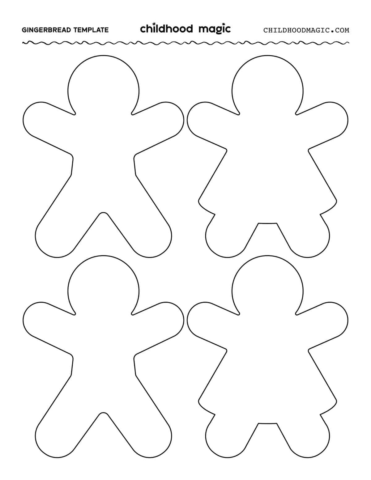 Free Gingerbread Man Printable Template