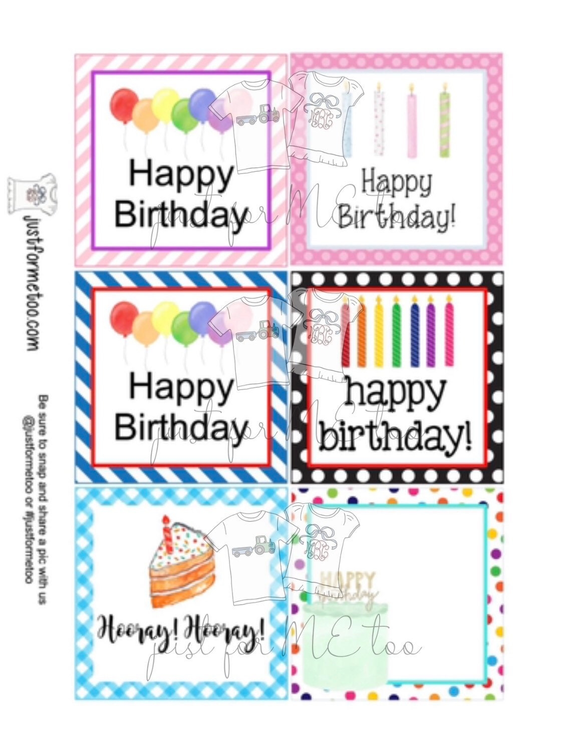 Birthday Labels Free Printable