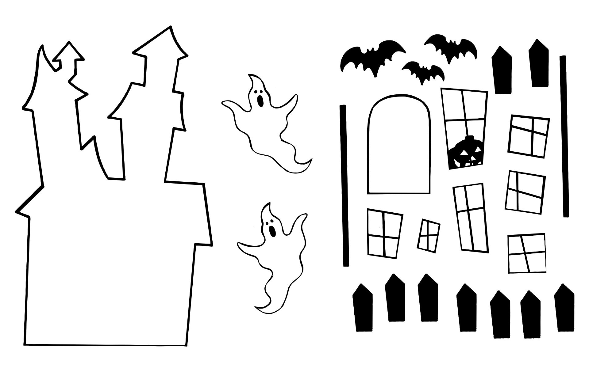 Free Printable Haunted House Templates