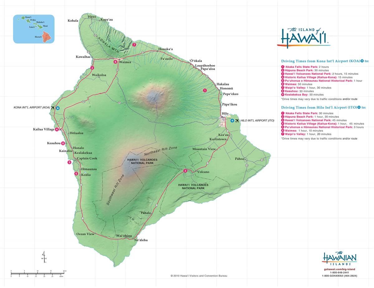 Printable Map Of Big Island Printable Map Of Big Island
