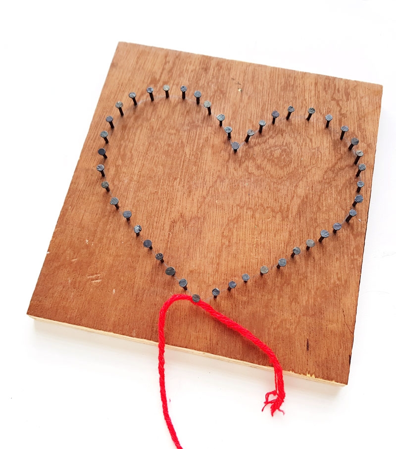 Heart String Art Template An Easy Tutorial For Beginners 