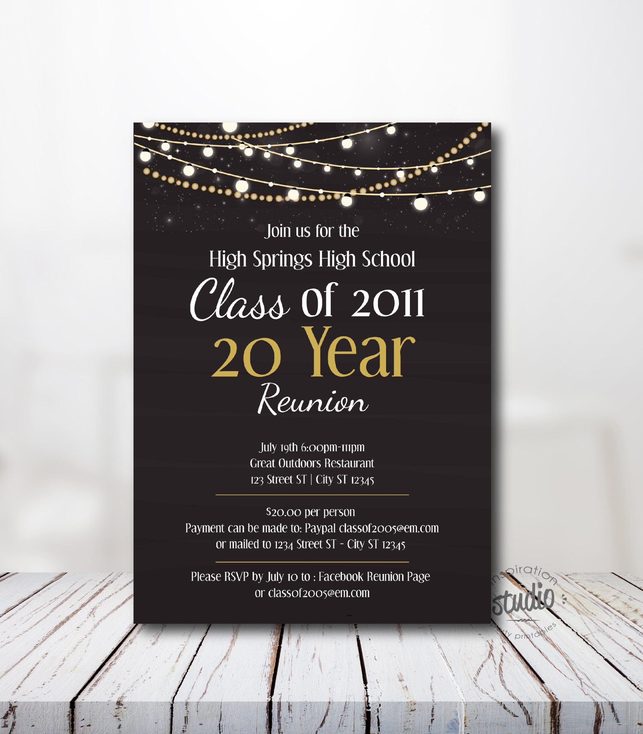 High School Reunion Invite Template College Reunion Class 