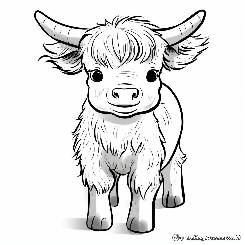 Highland Cow Coloring Pages Free U0026 Printable 