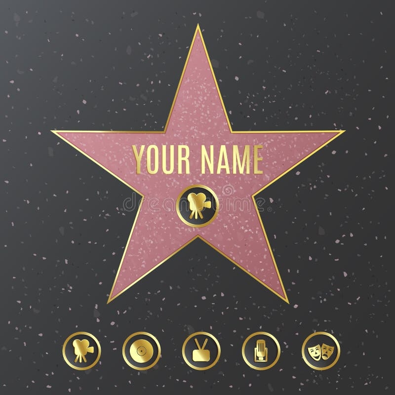 Editable Free Printable Hollywood Star Template
