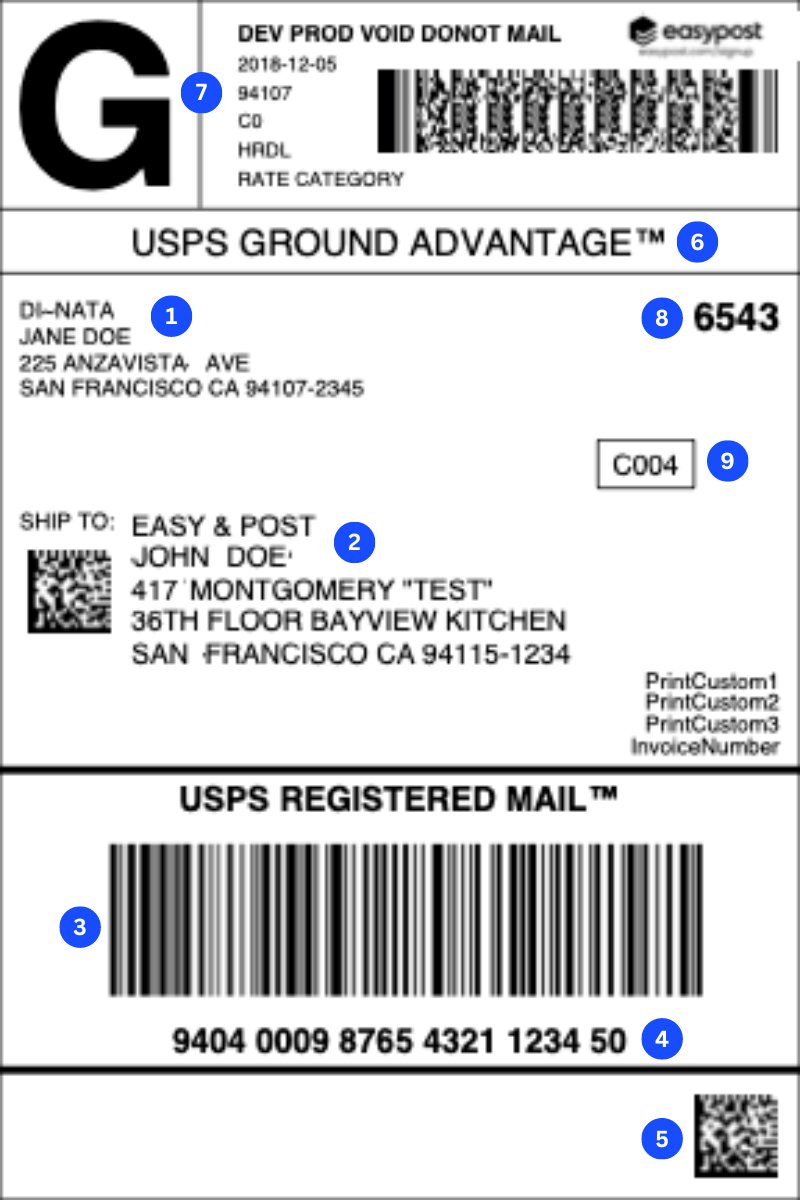 Free Printable Usps Shipping Label Template