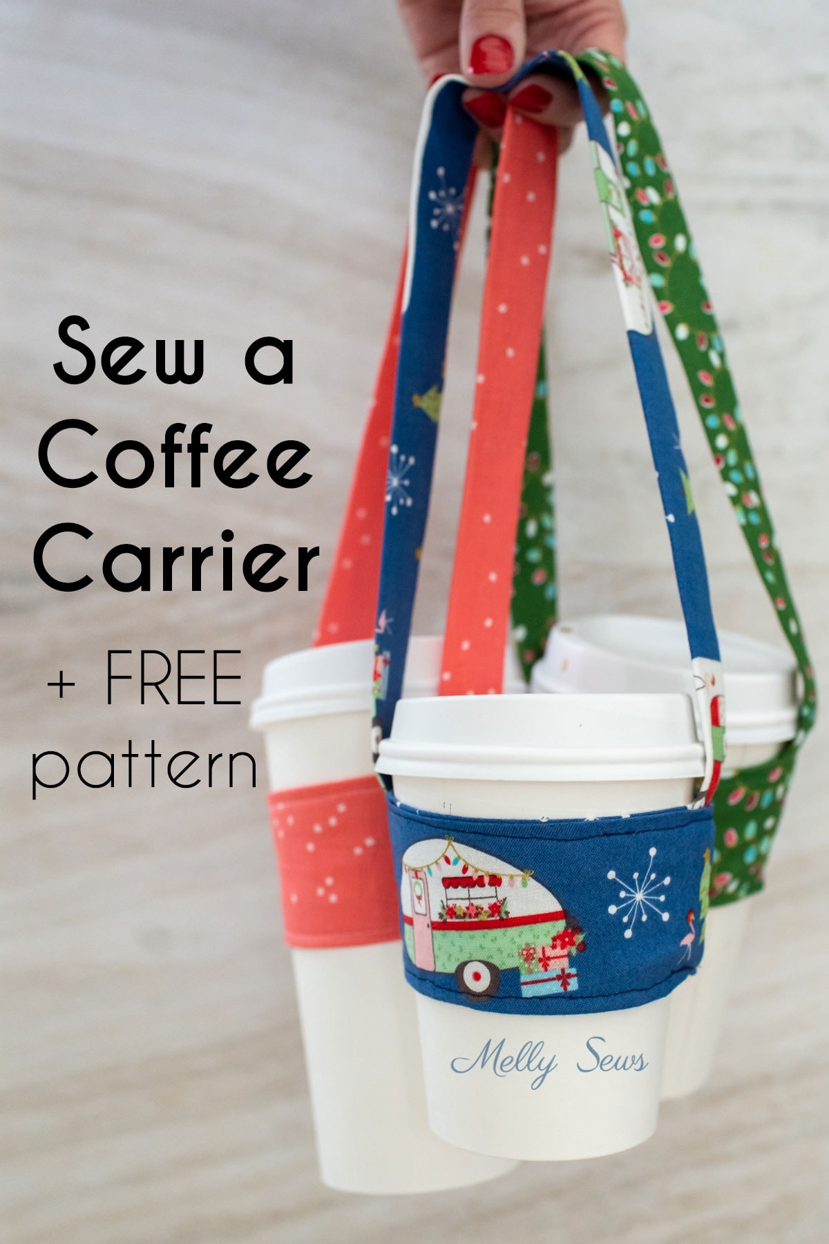 How To Make A Coffee Cup Carrier With A Free Pattern Melly Sews
