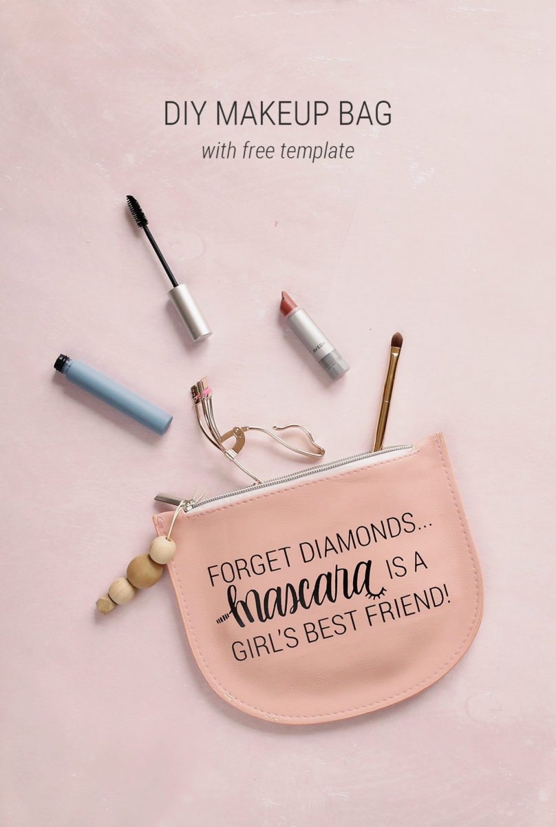 How To Make A Cute DIY Makeup Bag Free Printable Template
