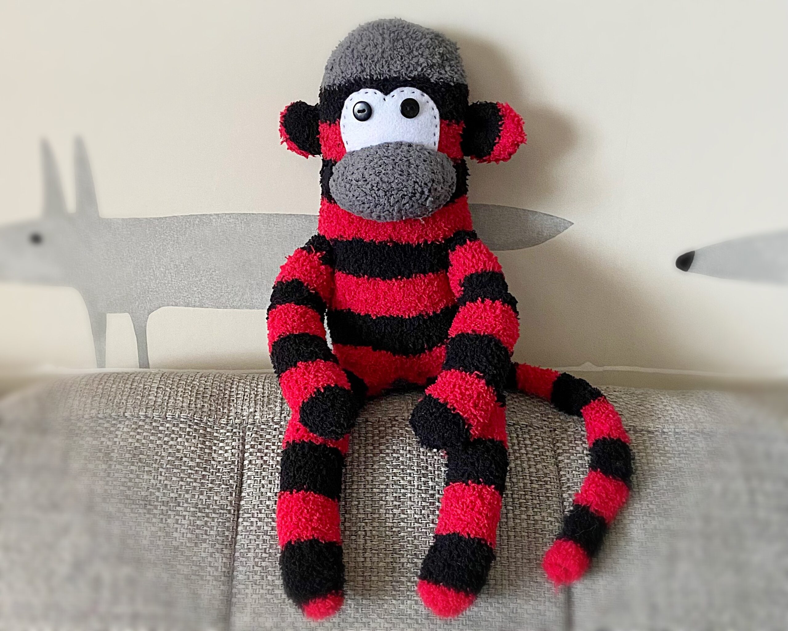 How To Make A Sock Monkey Gathered