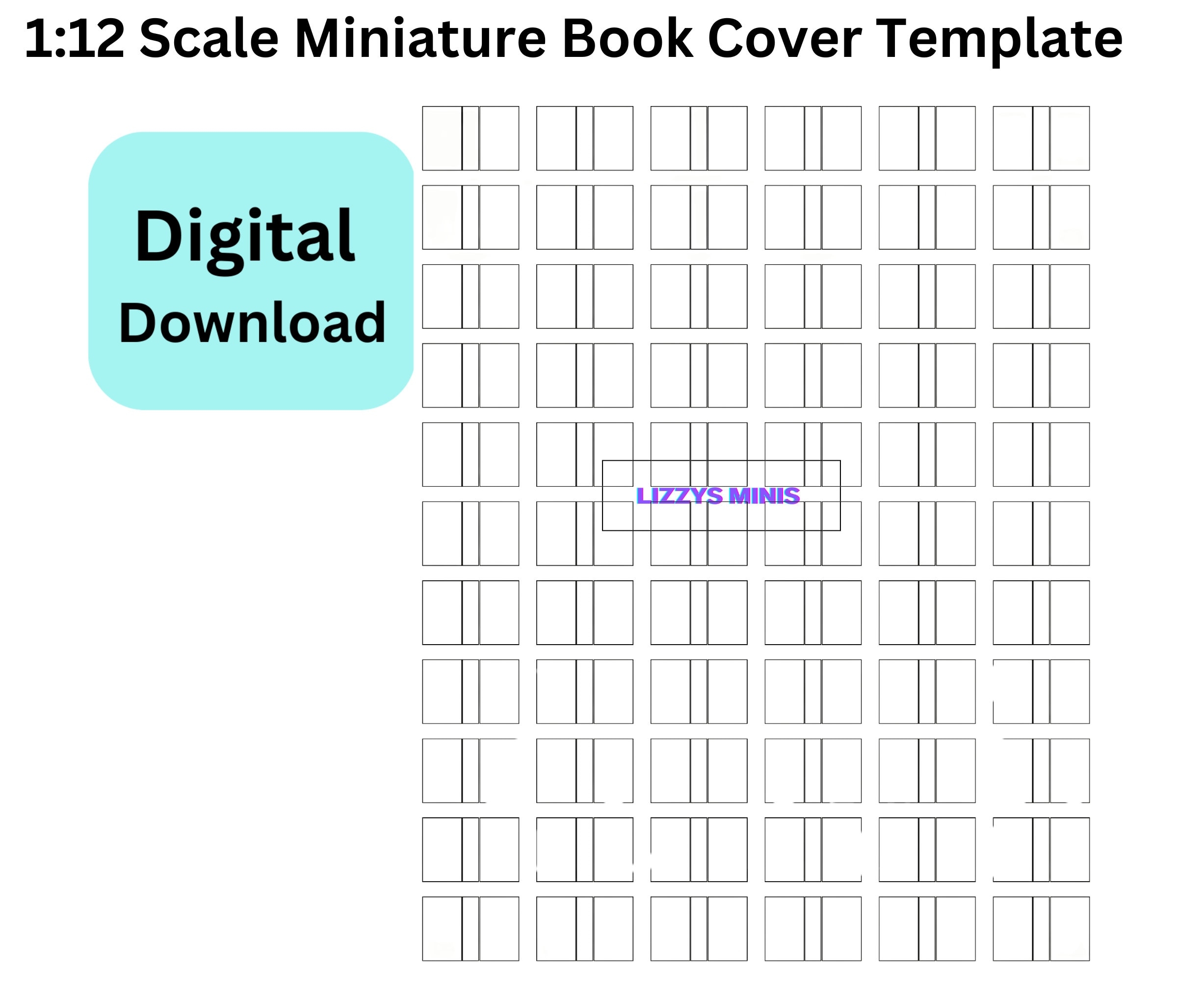 Images Snap In The Frame Printable 1 12 Miniature Book Cover Template Mini Book Template Covers 112 Etsy New Zealand