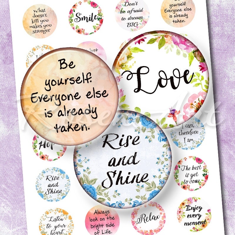 25mm Circle Free Printable Cabochon Templates