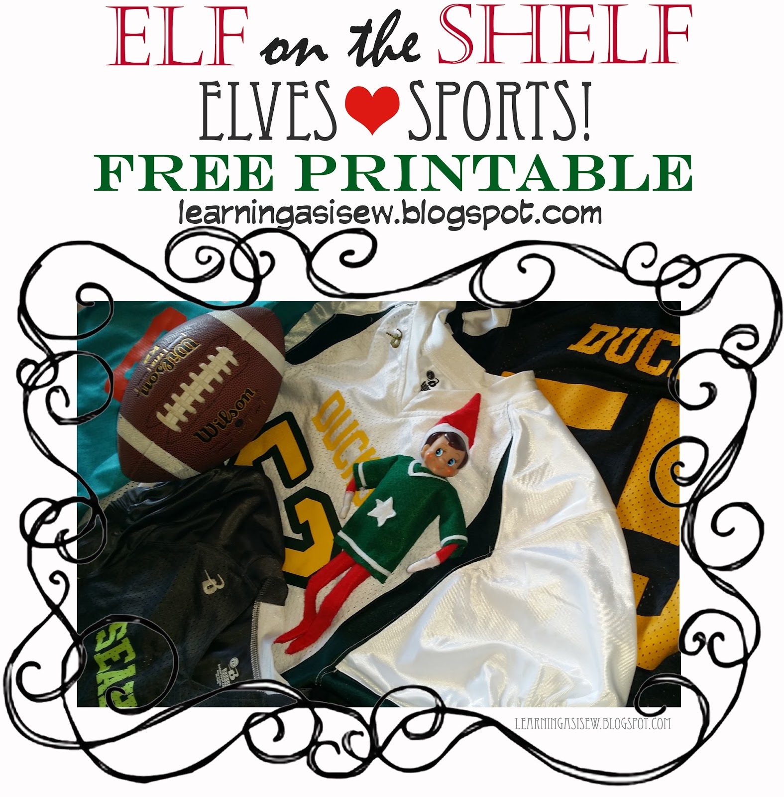 Learning As I Sew bake Cut And Create Elves Love Sports Elf 