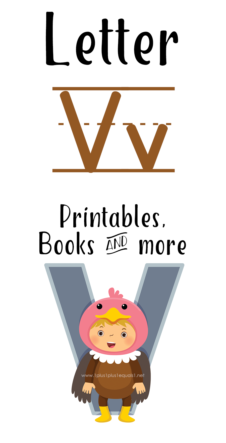 Letter V Printables Books U0026 More 1 1 1u003d1