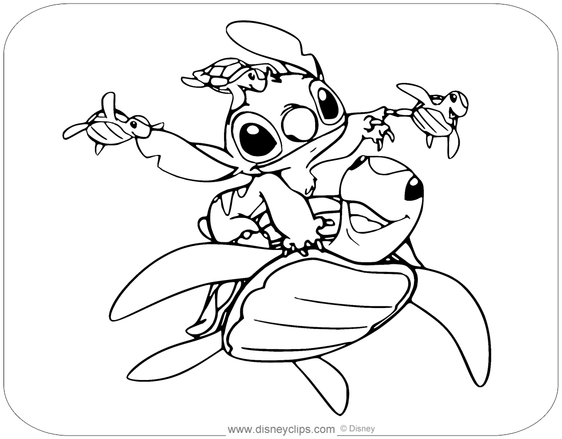 Lilo U0026 Stitch Coloring Pages 3 Disneyclips