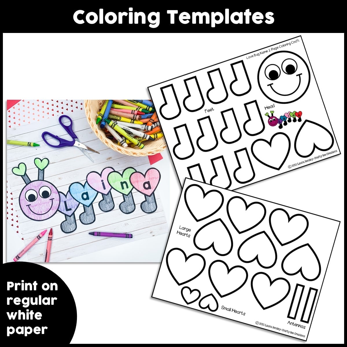 Love Bug Name Craft Activity Crafty Bee Creations Love Bug Name Craft Activity Crafty Bee Creations