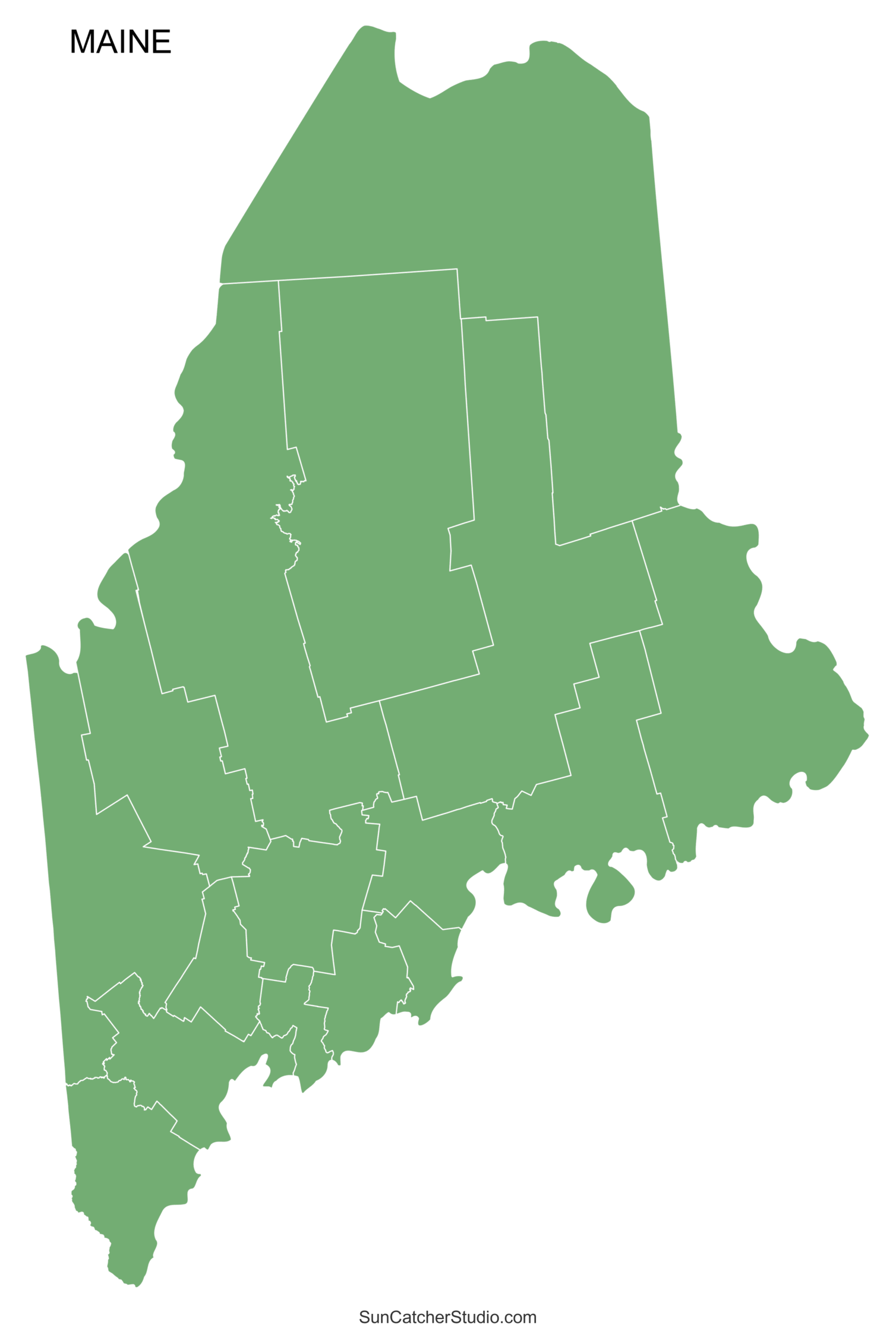 Printable Map Of Maine