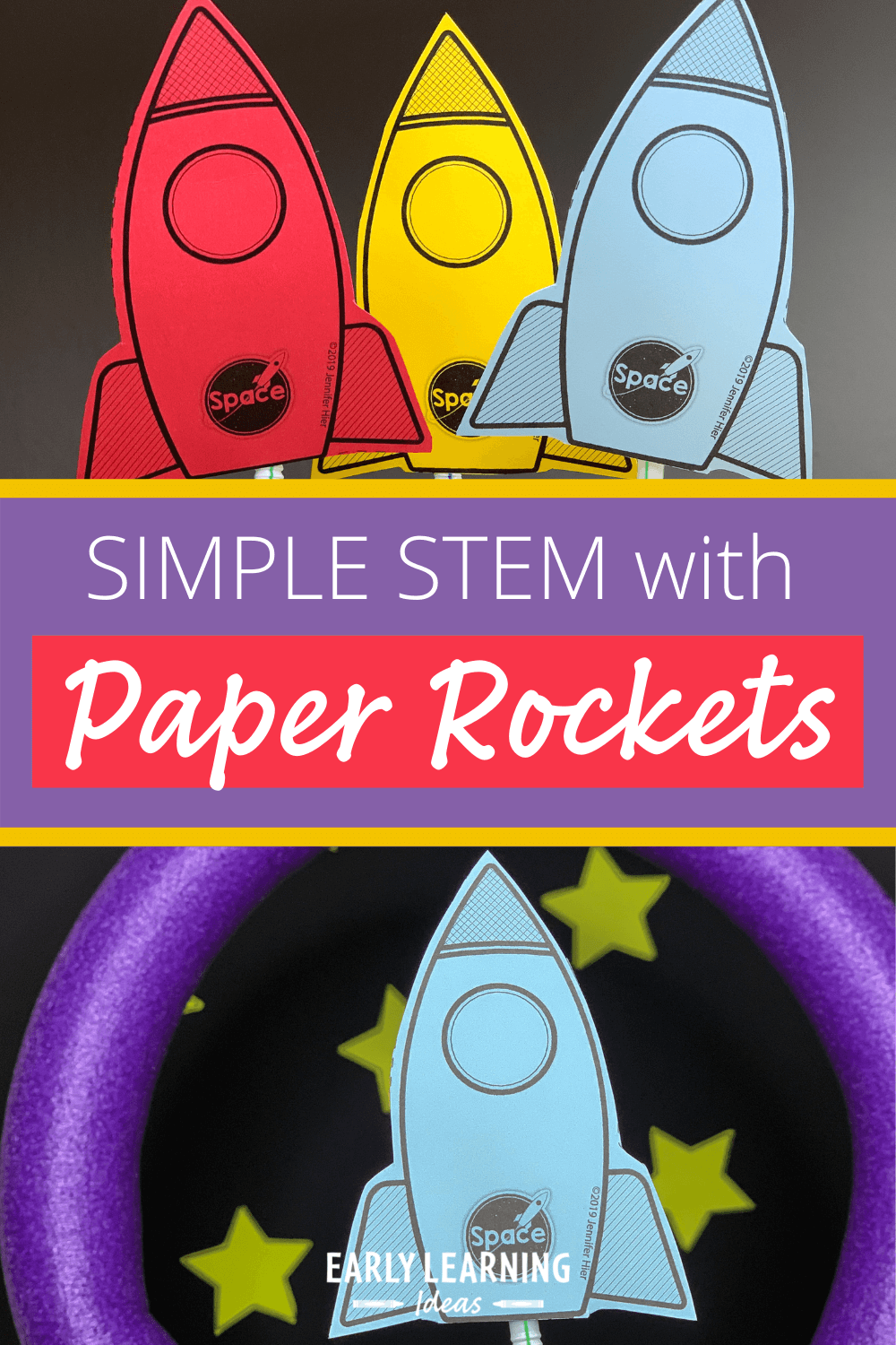 Free Printable Straw Rocket Template