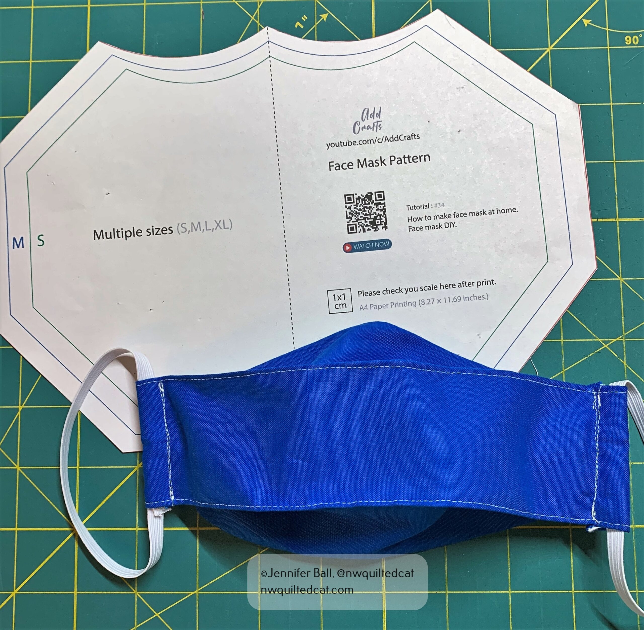 Making A 3D Style Of Face Mask NW Quilted Cat