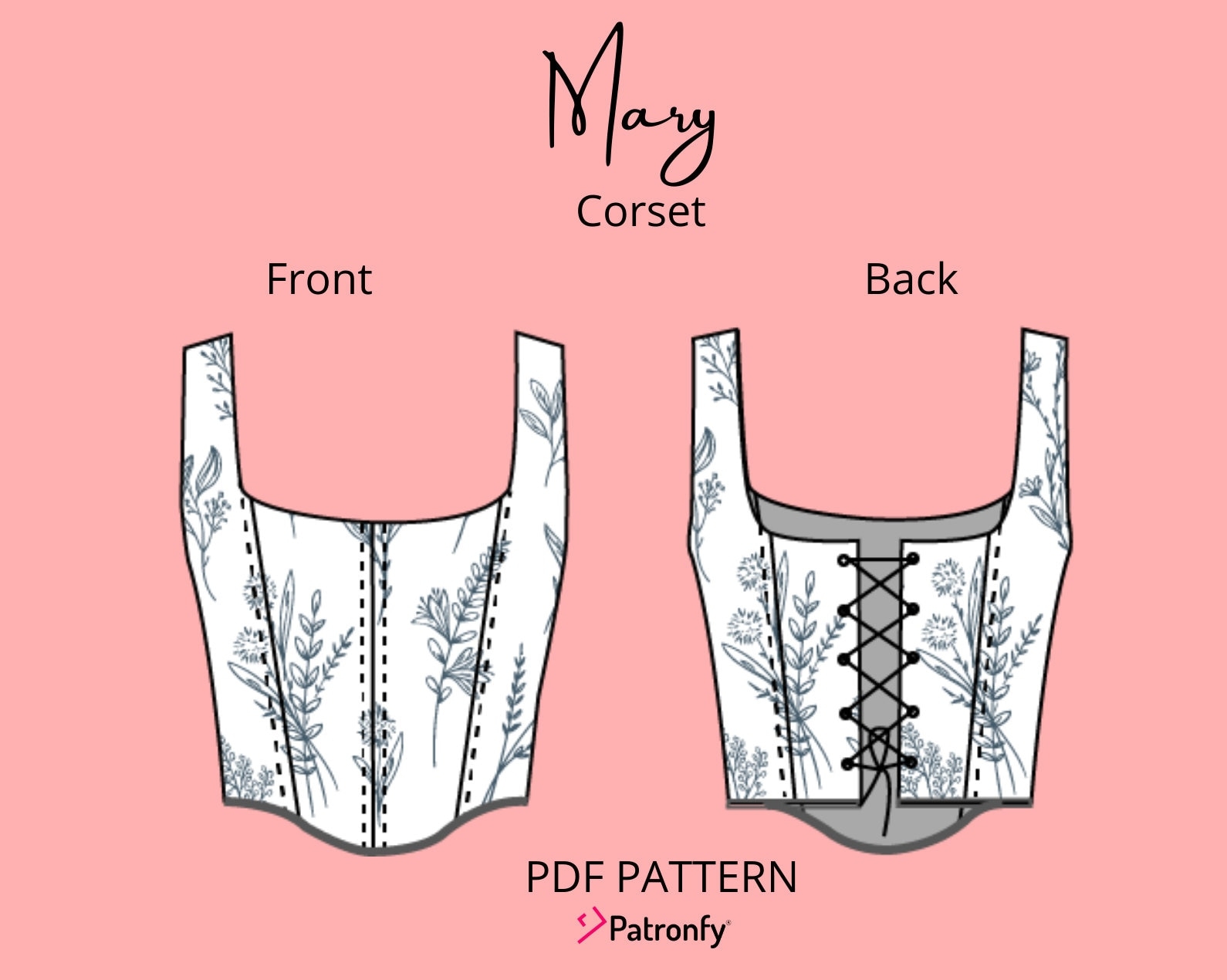 Mary Corset PDF Sewing Pattern Corset Pattern Corset Sewing Mary Corset PDF Sewing Pattern Corset Pattern Corset Sewing