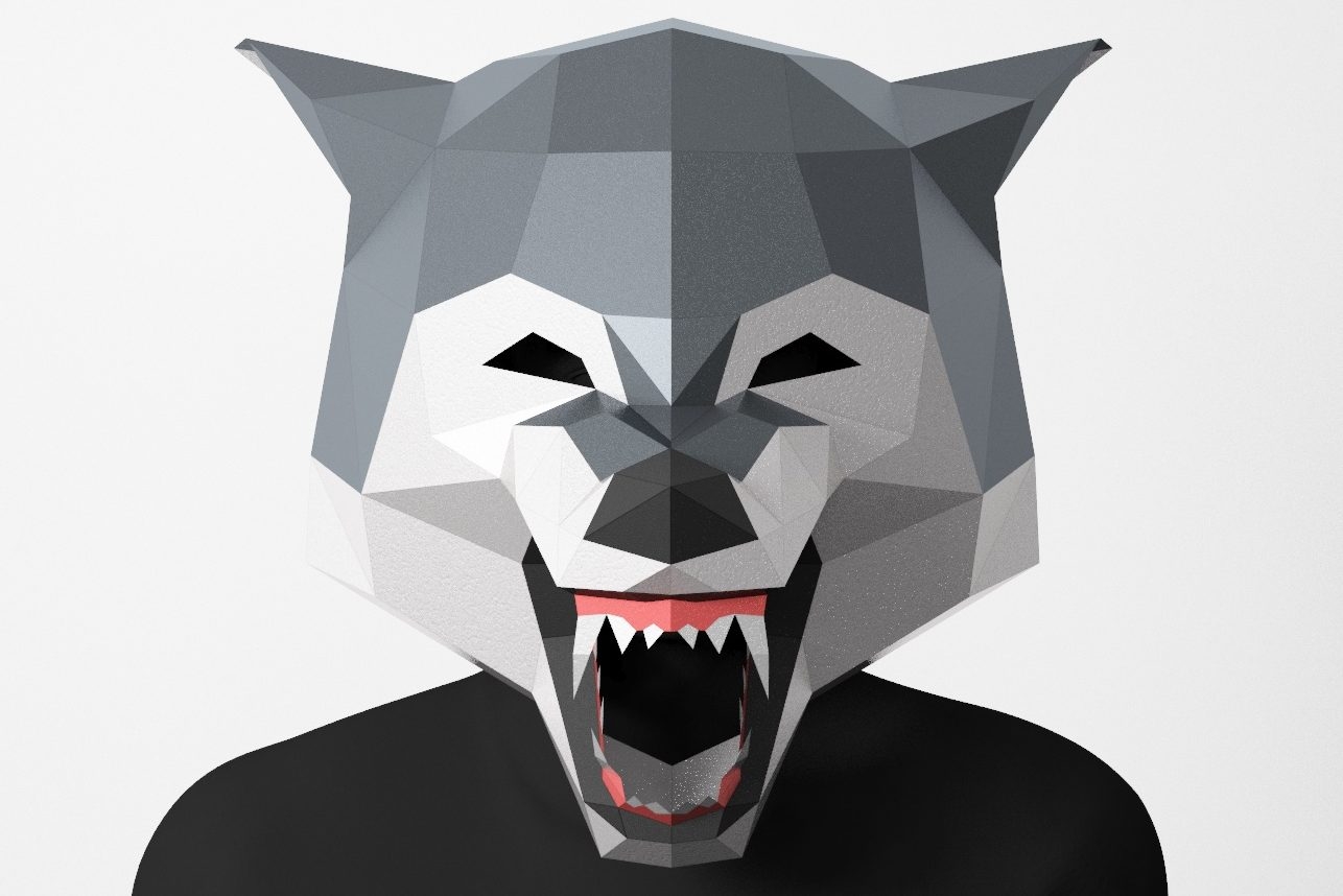 Printable 3d Wolf Mask Template Free