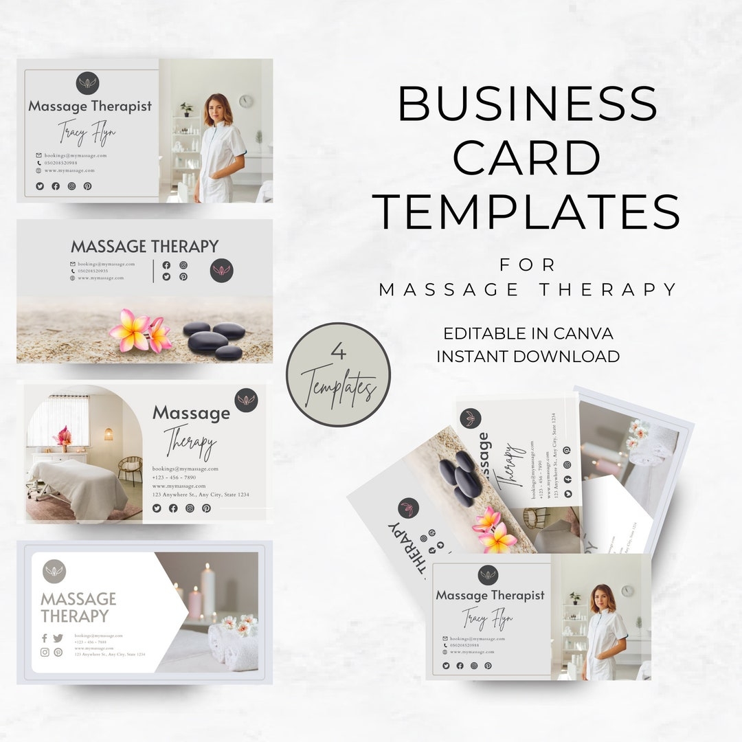 Massage Business Card Template Free Printable