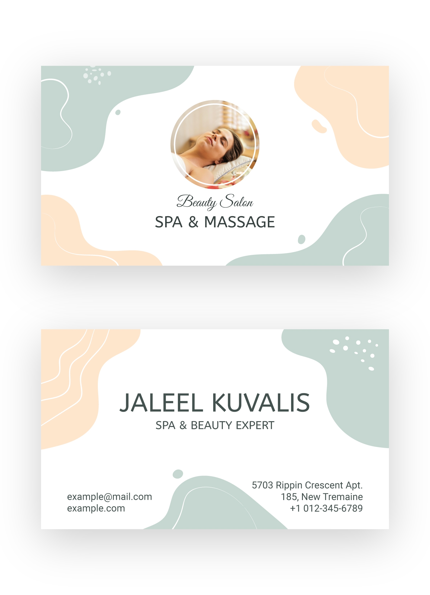 Massage SPA Business Card Free Google Docs Template Gdoc io