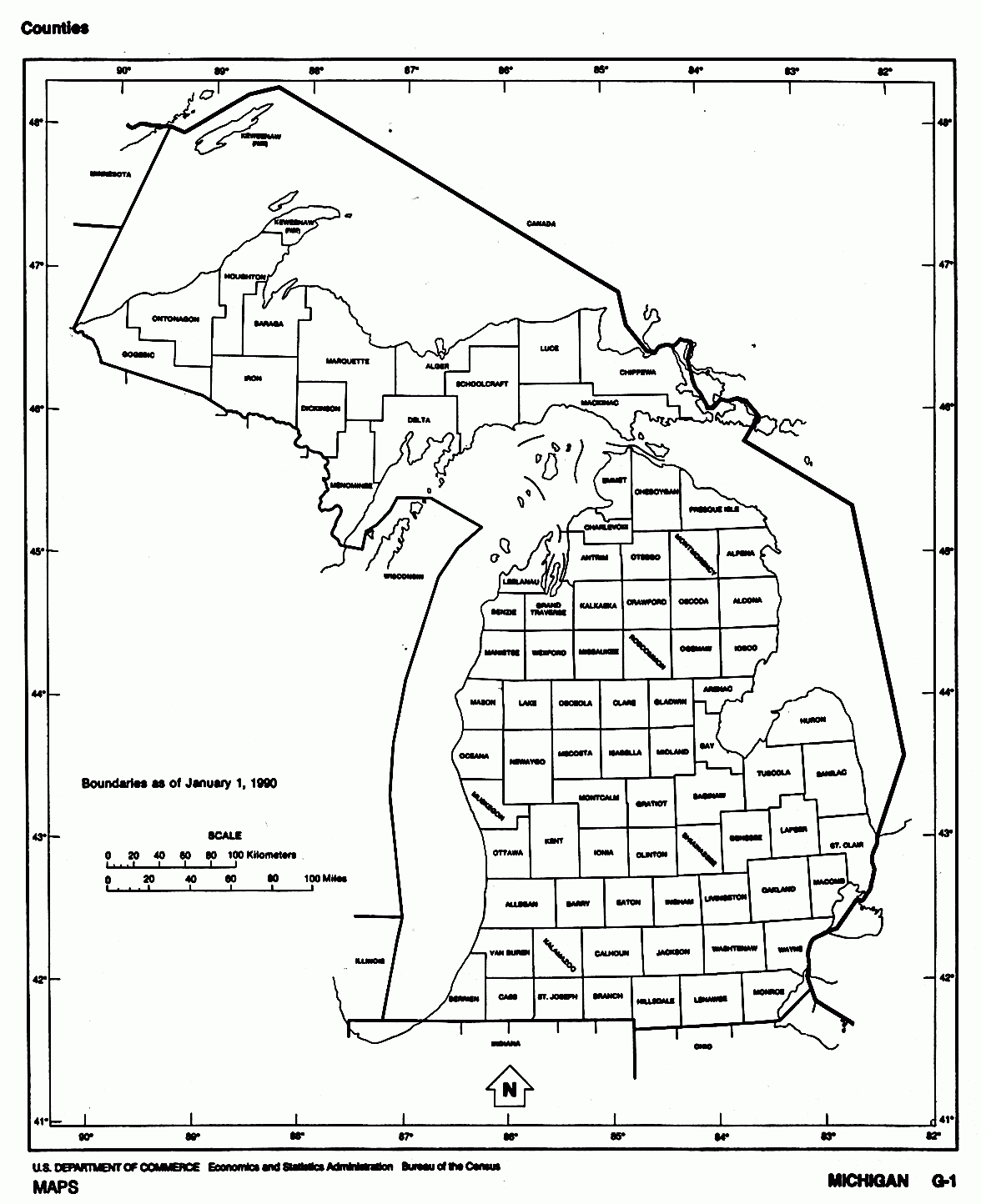 Free Printable Blank Map Of Michigan