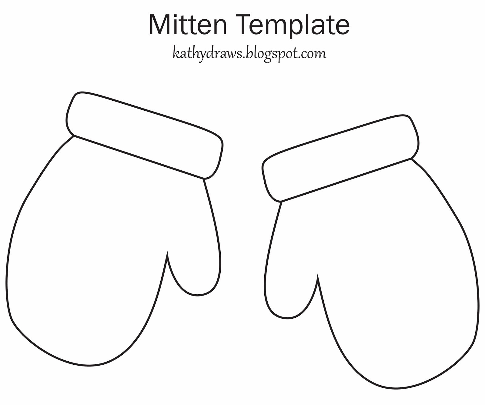 Free Printable Mitten Templates