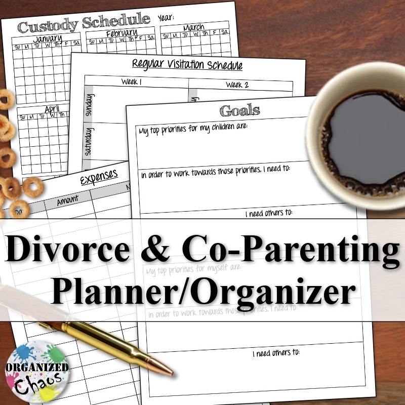 Mommy Monday Printable Co parenting Divorce Planner Organized Mommy Monday Printable Co parenting Divorce Planner Organized