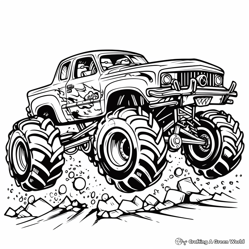Free Printable Coloring Pages Monster Trucks