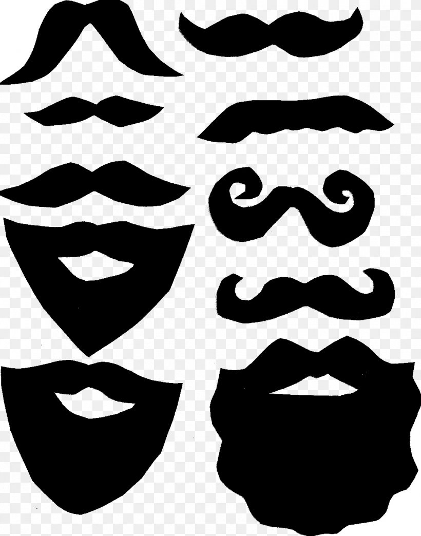 Moustache Lip Beard Template Clip Art PNG