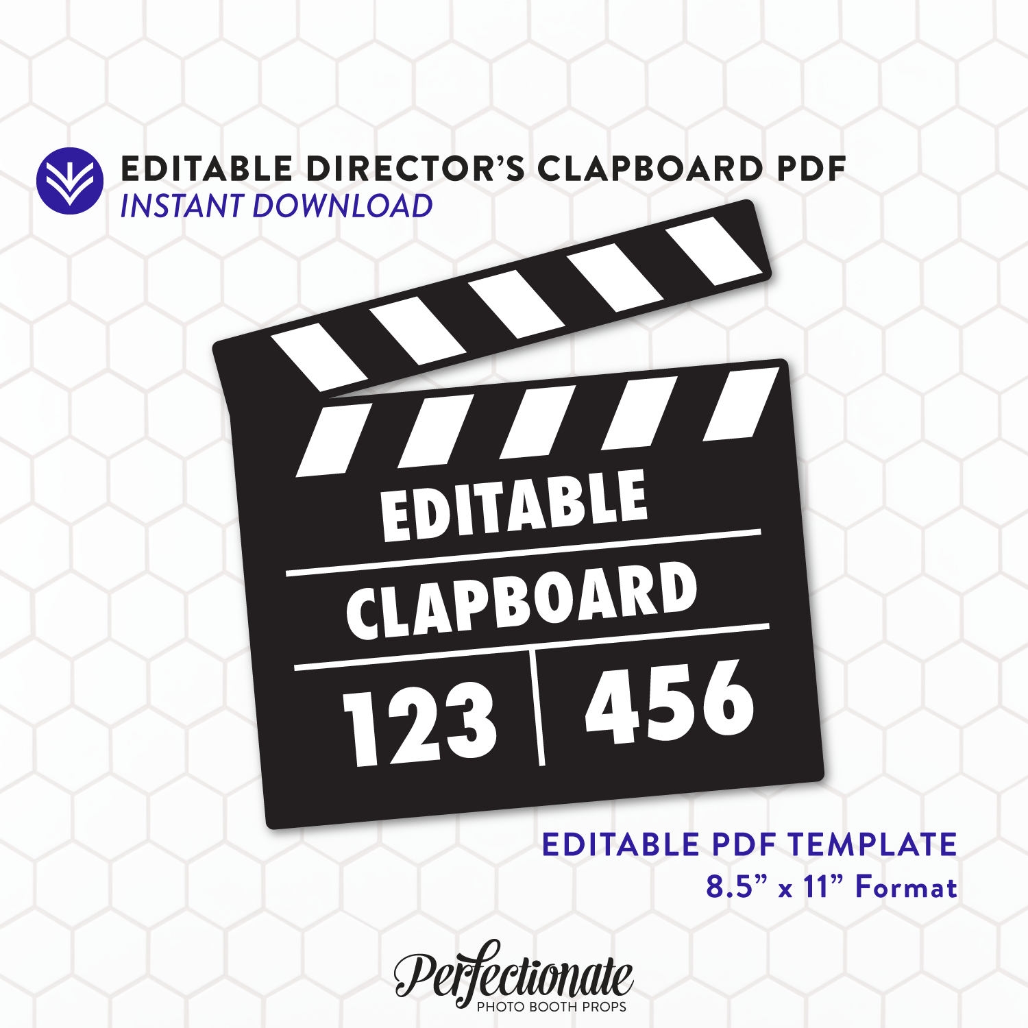 Movie Director Sign Instant Download Editable Template Hollywood 