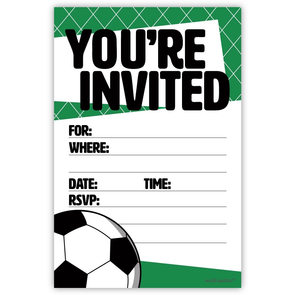Free Printable Soccer Party Invitations Templates