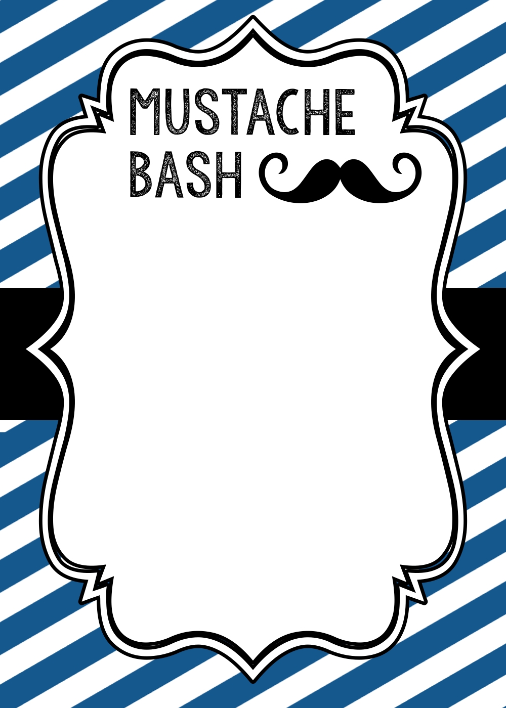 Mustache Party Baby Shower Or Birthday Invite Paper Trail Design