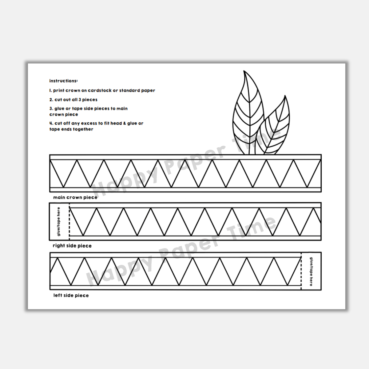 Native American Headband Feathers Paper Crown Printable Coloring Craft Made By Teachers Native American Headband Feathers Paper Crown Printable Coloring Craft Made By Teachers