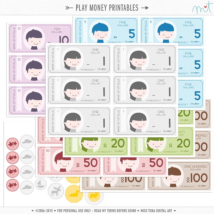 Free Printable Canadian Money Template