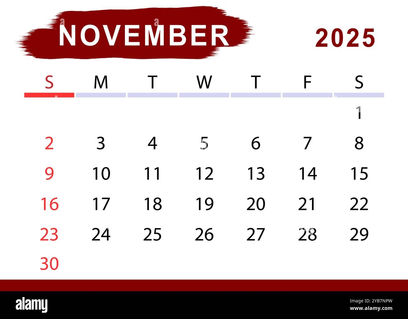 November 2025 Calendar Weekdays Only