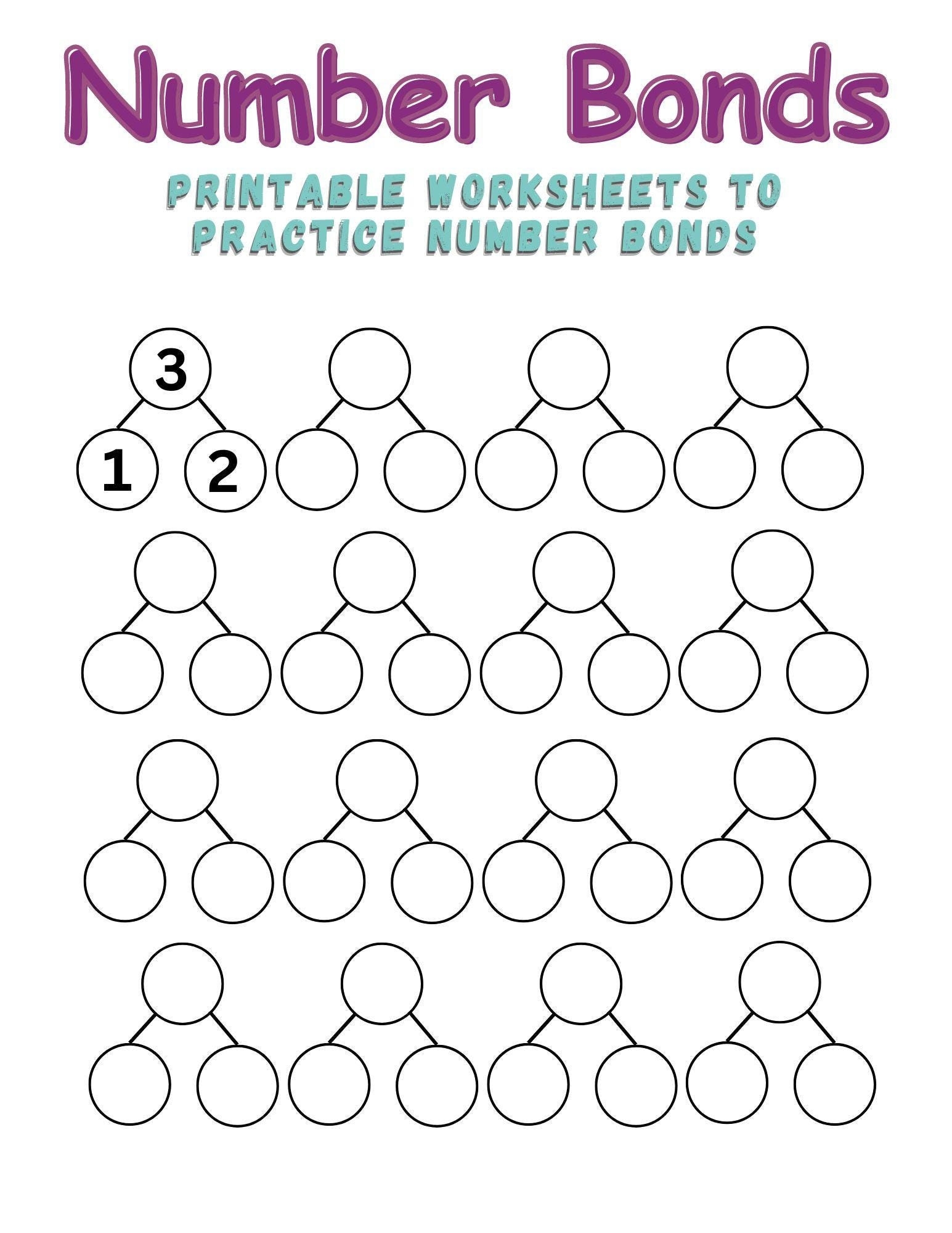 Blank Number Bonds Free Printable